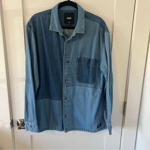Dual Tone Denim Shirt Jacket